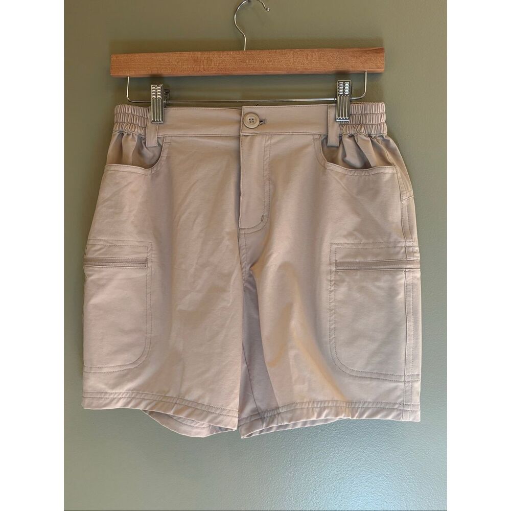 Willit NWT S tan cargo nylon activewear stretchy shorts